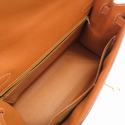 Hermes Kelly 32 Outer Stitching Vache Natural H Stamp Handbag Bag Brown 0059 HERMES