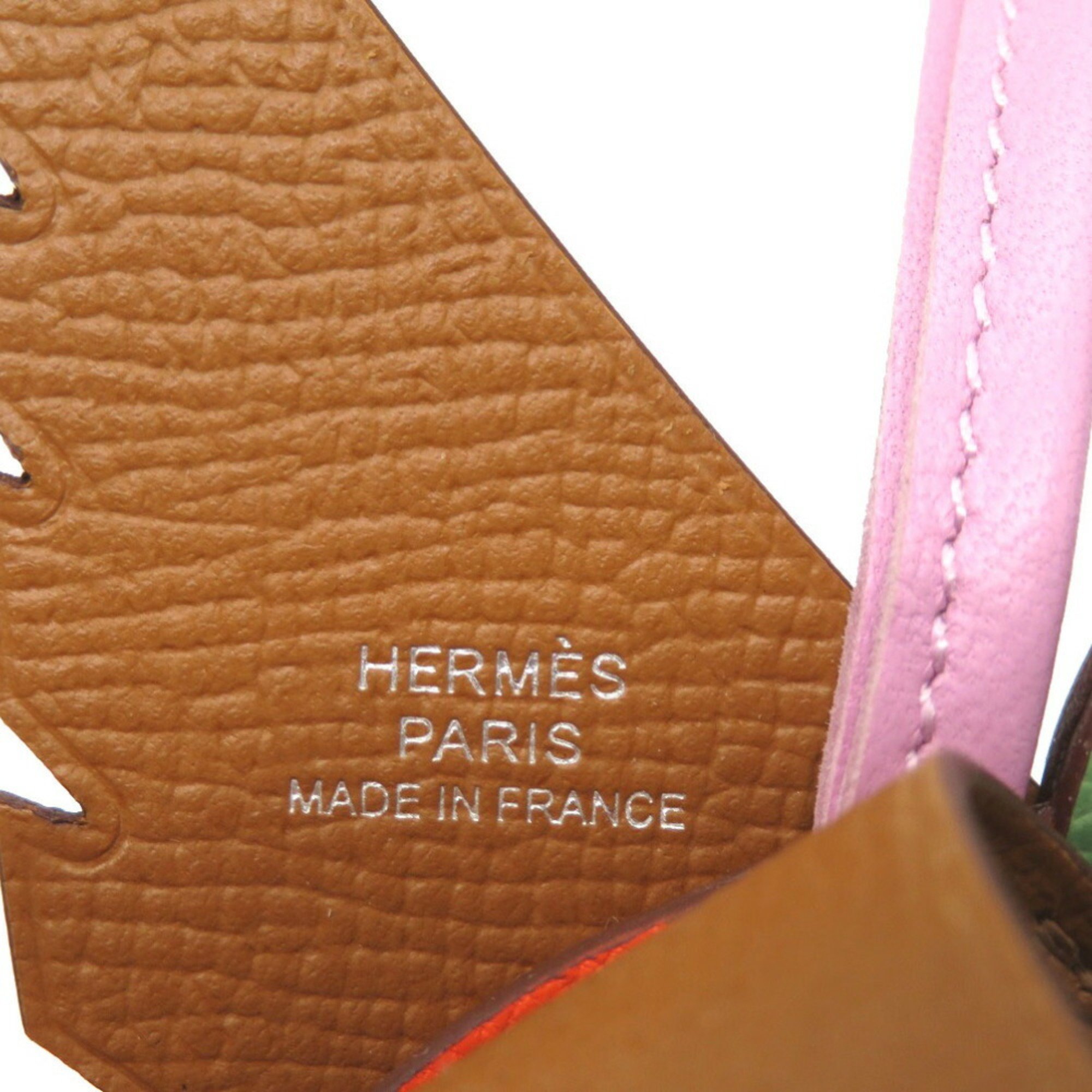 Hermes Birdie Kelly Plate Epsom Leather Chevre Swift Gold Jaune Bourgeon Nata Magnolia Bag Charm Keychain 0095 HERMES