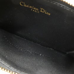 Christian Dior Dior CD Leather Black Coin Case Purse Wallet 0235