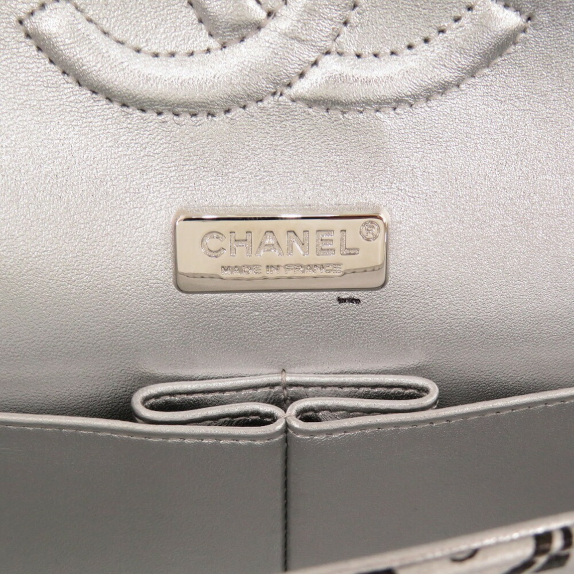Chanel Matelasse 25 Print Double Flap Leather Black 23 Series Shoulder Bag 0003 CHANEL