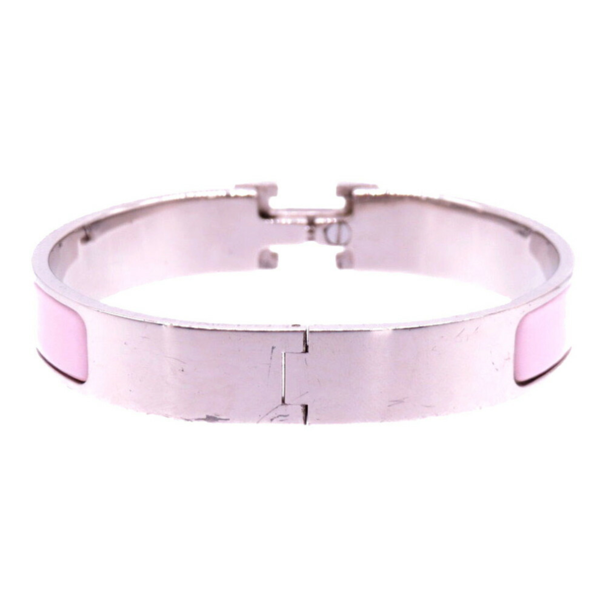 Hermes Click-Clack PM Metal Pink Bracelet 0090 HERMES