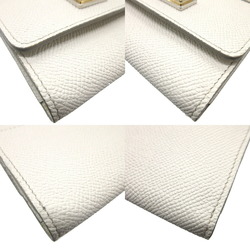 Dolce & Gabbana Sicily Leather White Chain Wallet Coin Case 0223DOLCE&GABBANA