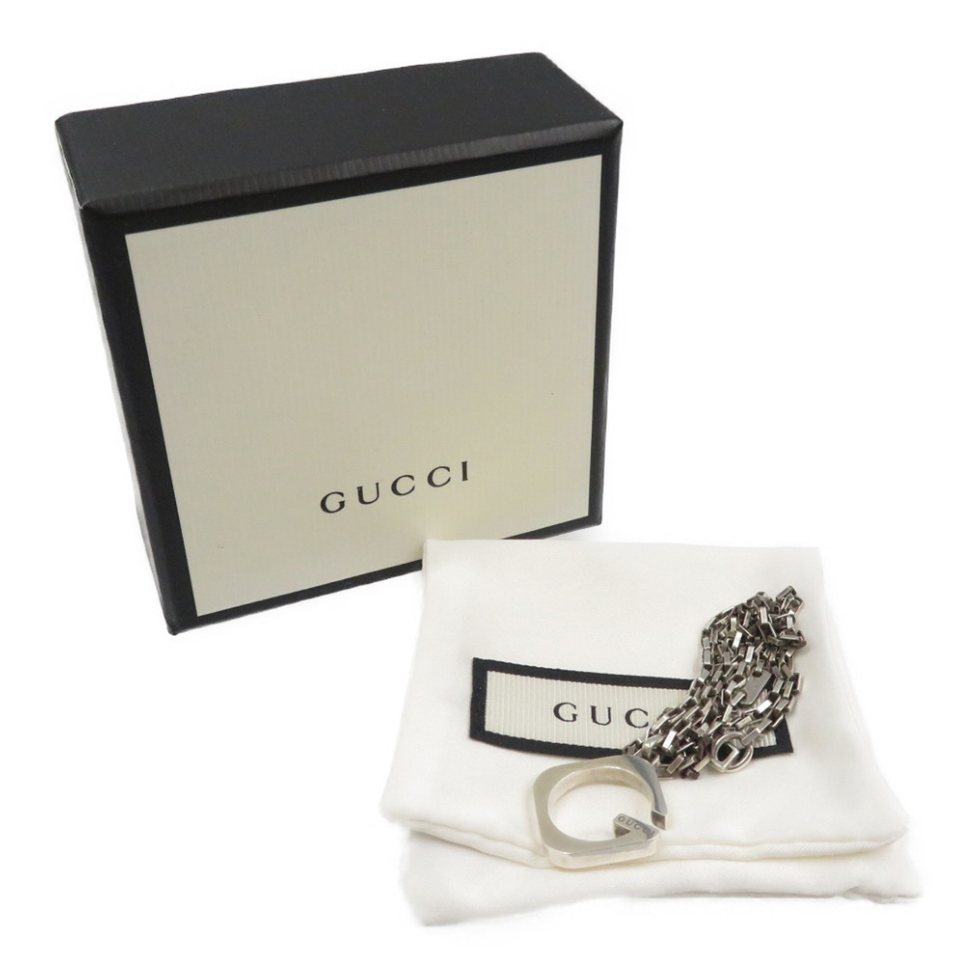 Gucci Square G Silver 925 Necklace 0182GUCCI