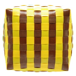 MARNI Micro Basket Bag Polypropylene Yellow Brown Handbag 0088