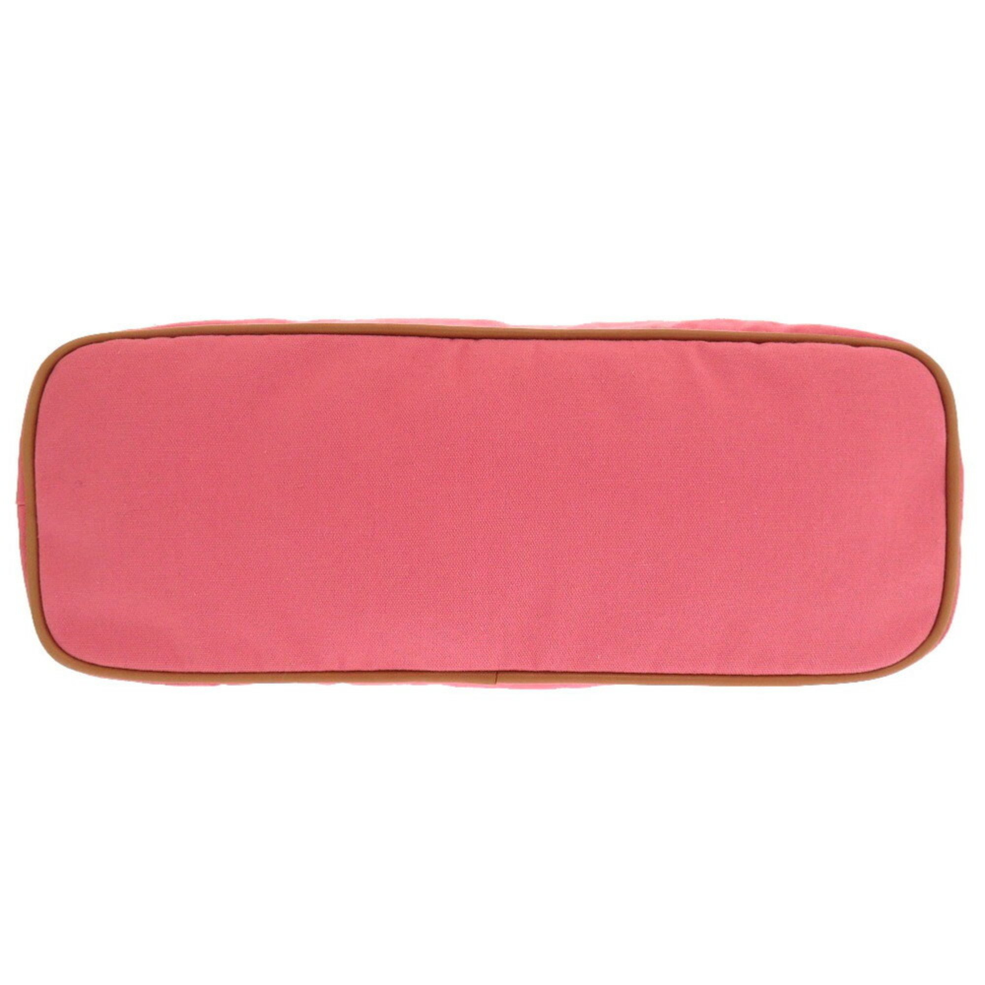 Hermes Bolide Pouch TGM 34 Canvas Pink 0234 HERMES