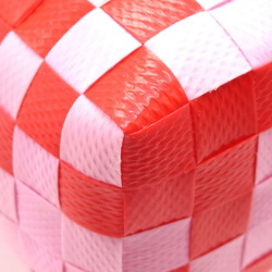 Marni Diamond Basket Bag Polypropylene Red Pink Handbag 0089 MARNI
