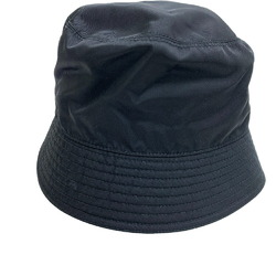 PRADA Re Nylon M Triangle Plate Hat Black Unisex