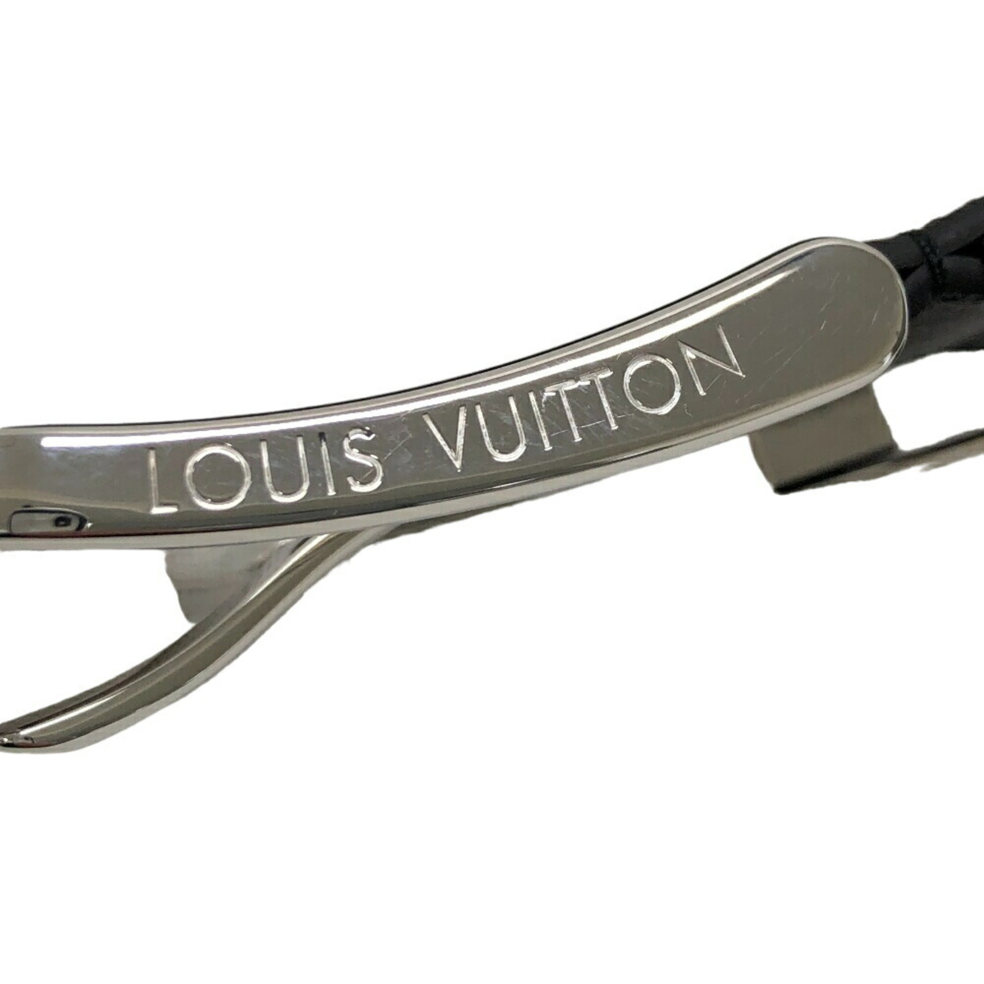 LOUIS VUITTON M0000 Santur Pont Neuf Taiga Belt Black Men's