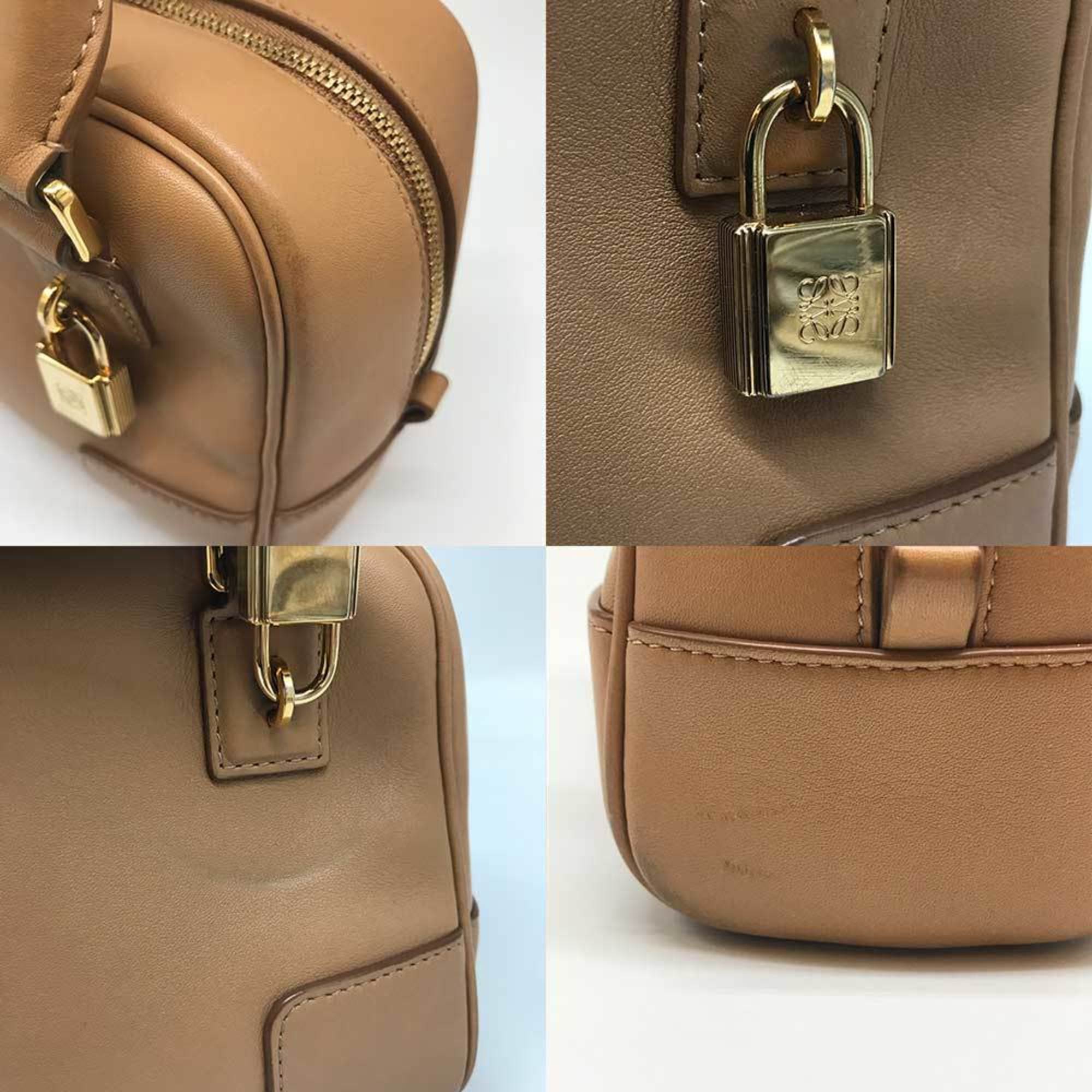 LOEWE Amazona 16 Square Bag in Napa Calf Warm Desert Gold A039N21X01