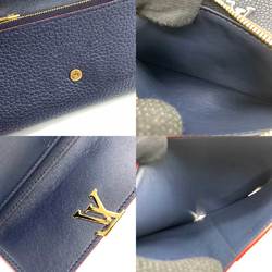Louis Vuitton Wallet Portefeuille Capucines Compact Marine Rouge Navy x Red Tri-fold Women's Taurillon Leather M63741 LOUISVUITTON