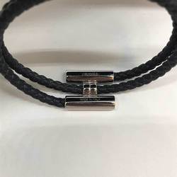 Hermes Bracelet Tourni Tresse Veau Swift Leather Black HERMES