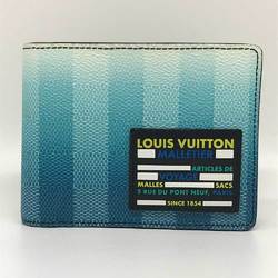 Louis Vuitton Portefeuille Multiple Bi-fold Wallet Damier Stripe Blue M81319 LOUIS VUITTON