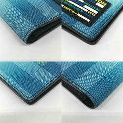 Louis Vuitton Portefeuille Multiple Bi-fold Wallet Damier Stripe Blue M81319 LOUIS VUITTON