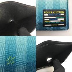 Louis Vuitton Portefeuille Multiple Bi-fold Wallet Damier Stripe Blue M81319 LOUIS VUITTON