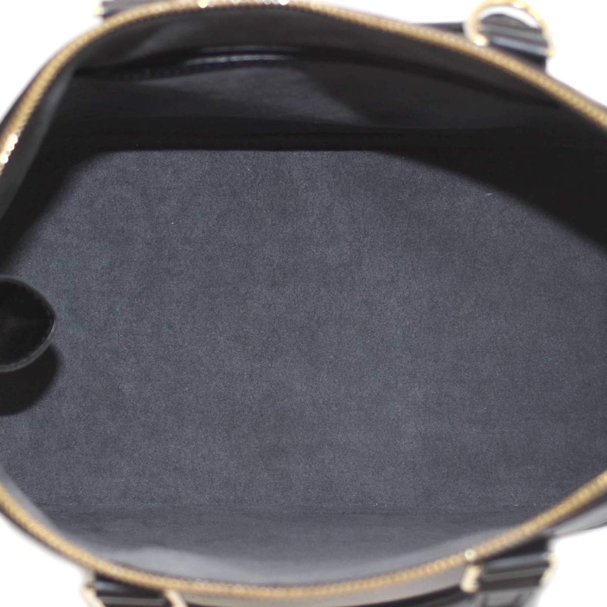 LOUIS VUITTON Louis Vuitton Alma Handbag Epi Noir M52142 MI0080