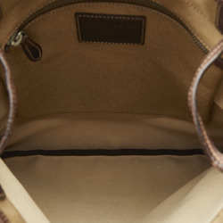 Prada Jacquard Shoulder Bag Khaki Brown Canvas Leather Women's PRADA