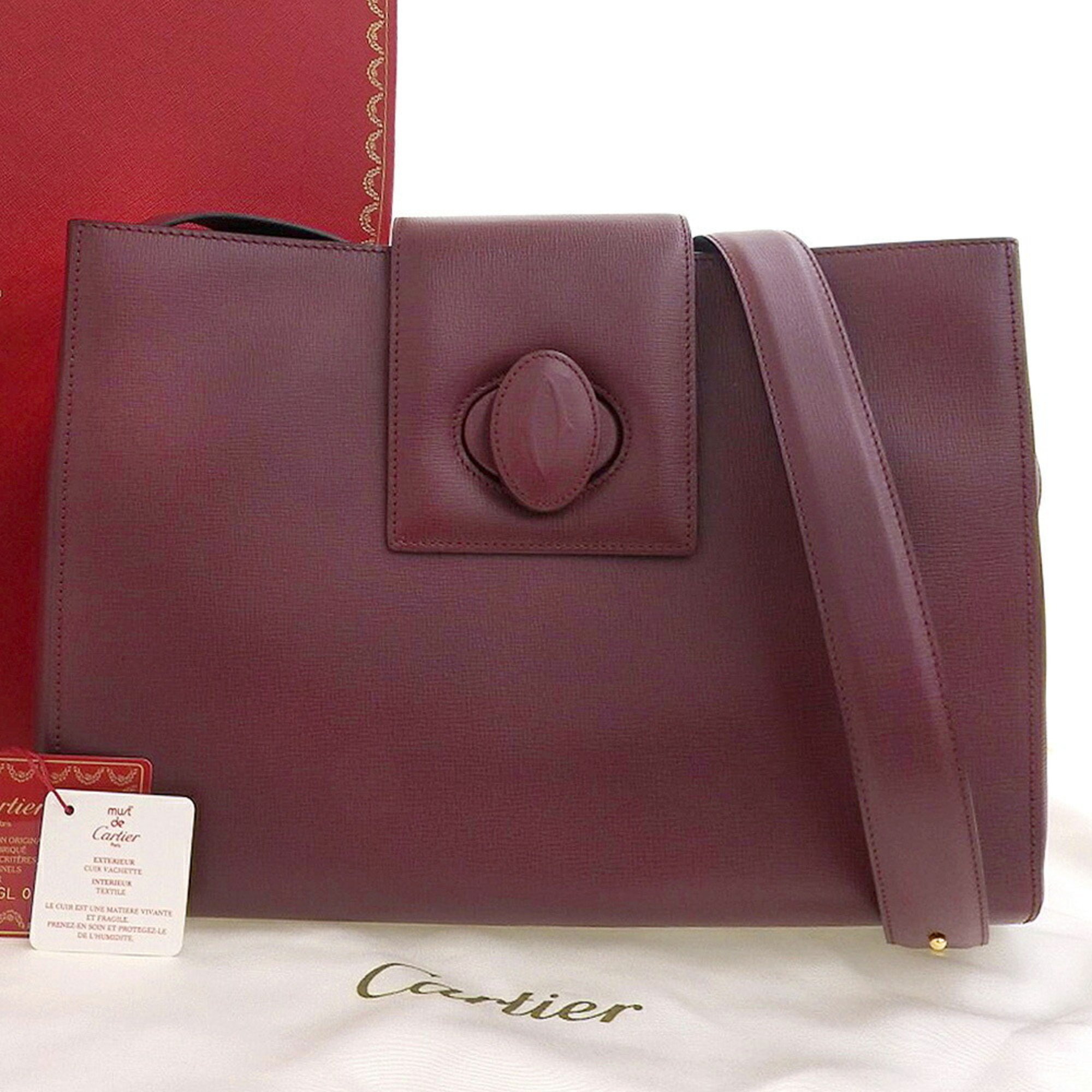 CARTIER Must de Cartier Shoulder Bag Leather