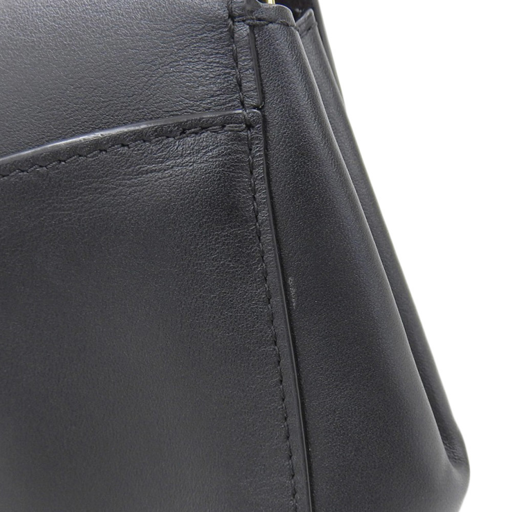 Coach COACH Alexa Turnlock 38965 Clutch Chain Shoulder Bag Leather Black
