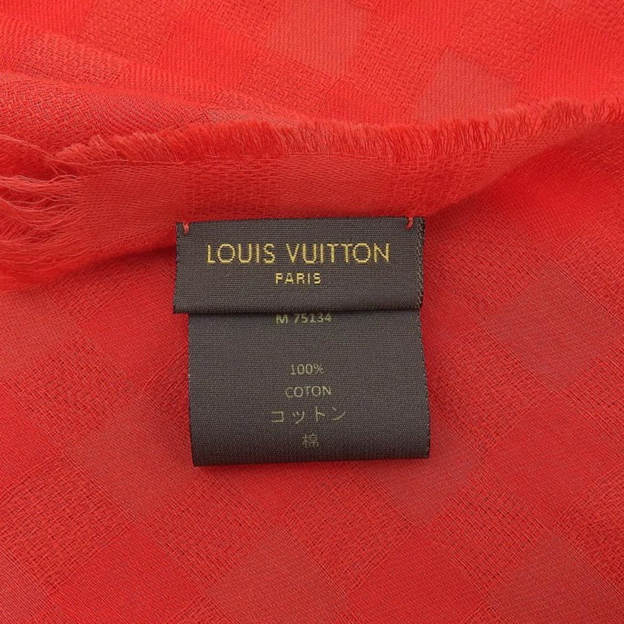 Louis Vuitton Etoile Masai Check Degradé Scarf Red M75134