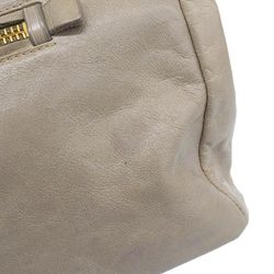 PRADA Tassel Bag Handbag Shoulder Leather Grey BN1921