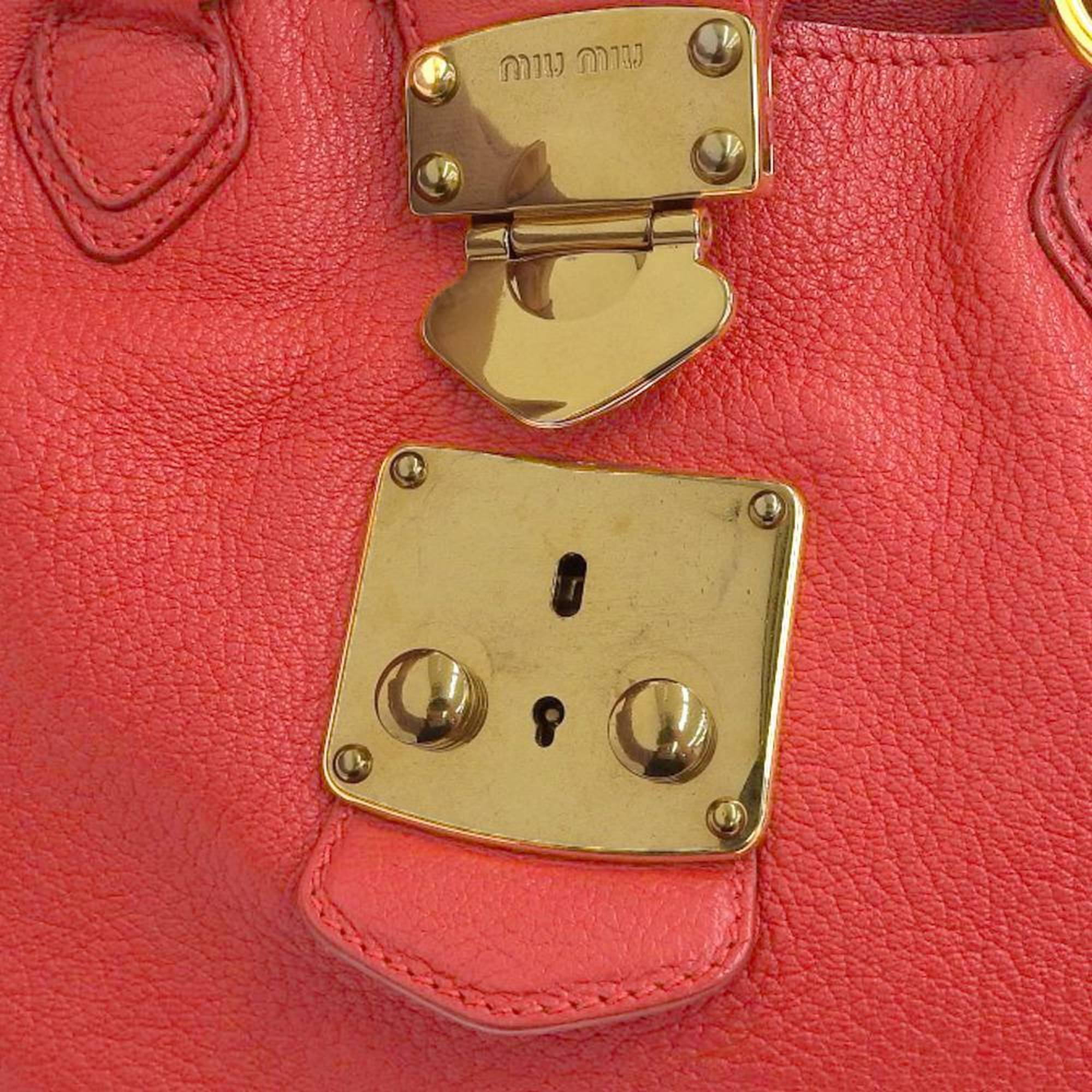 Miu Miu Miu Madras handbag leather red