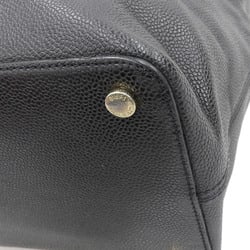 CHANEL Coco Mark Turnlock No.6 Shoulder Bag Caviar Skin Black with Seal