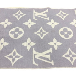 LOUIS VUITTON M77727 Essential Monogram Scarf Gris Clair Women's