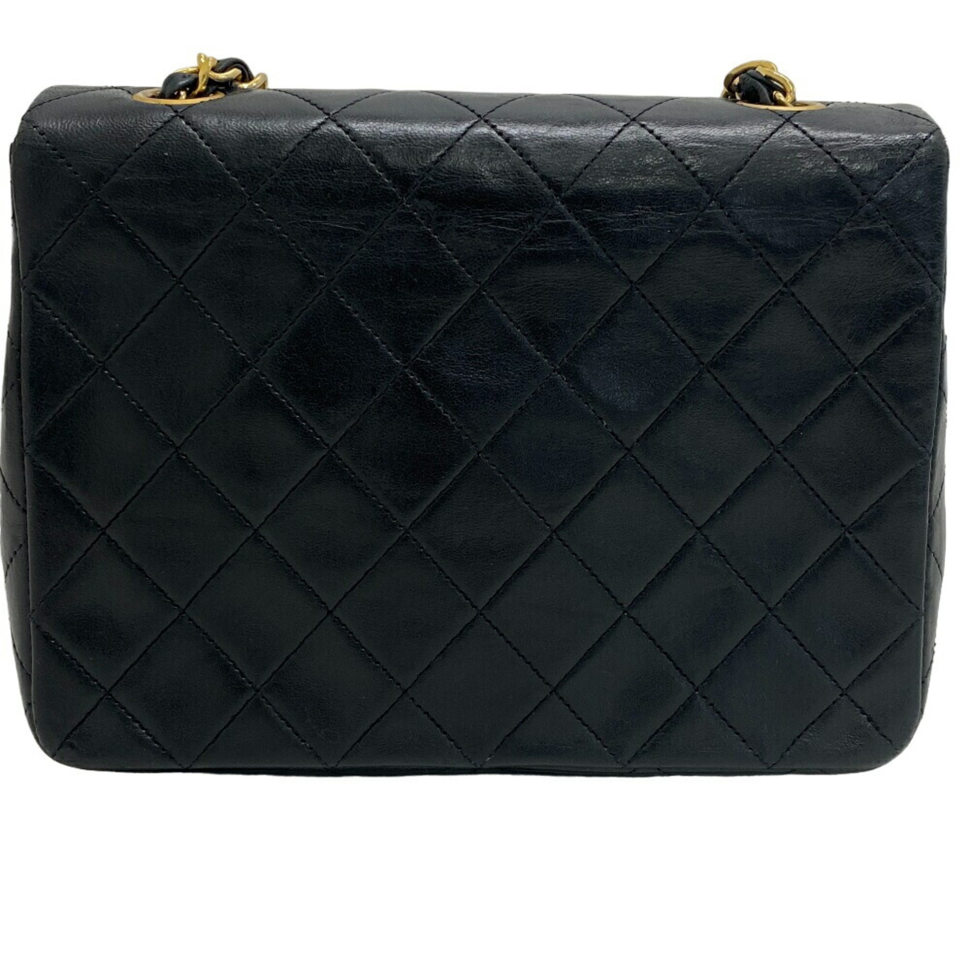 CHANEL Chanel Matelasse 20 Single Flap Chain Coco Mark Shoulder Bag Black Women's