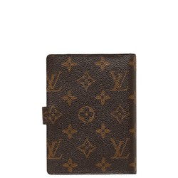 Louis Vuitton Monogram Agenda PM Notebook Cover 6 Holes R20005 Brown PVC Leather Women's LOUIS VUITTON