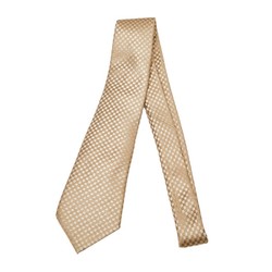Louis Vuitton Micro Damier Cravate Tie Beige Gold Silk Men's LOUIS VUITTON