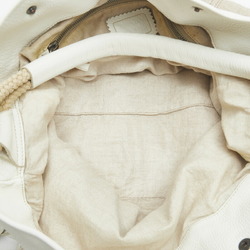 Prada handbag beige white canvas leather women's PRADA