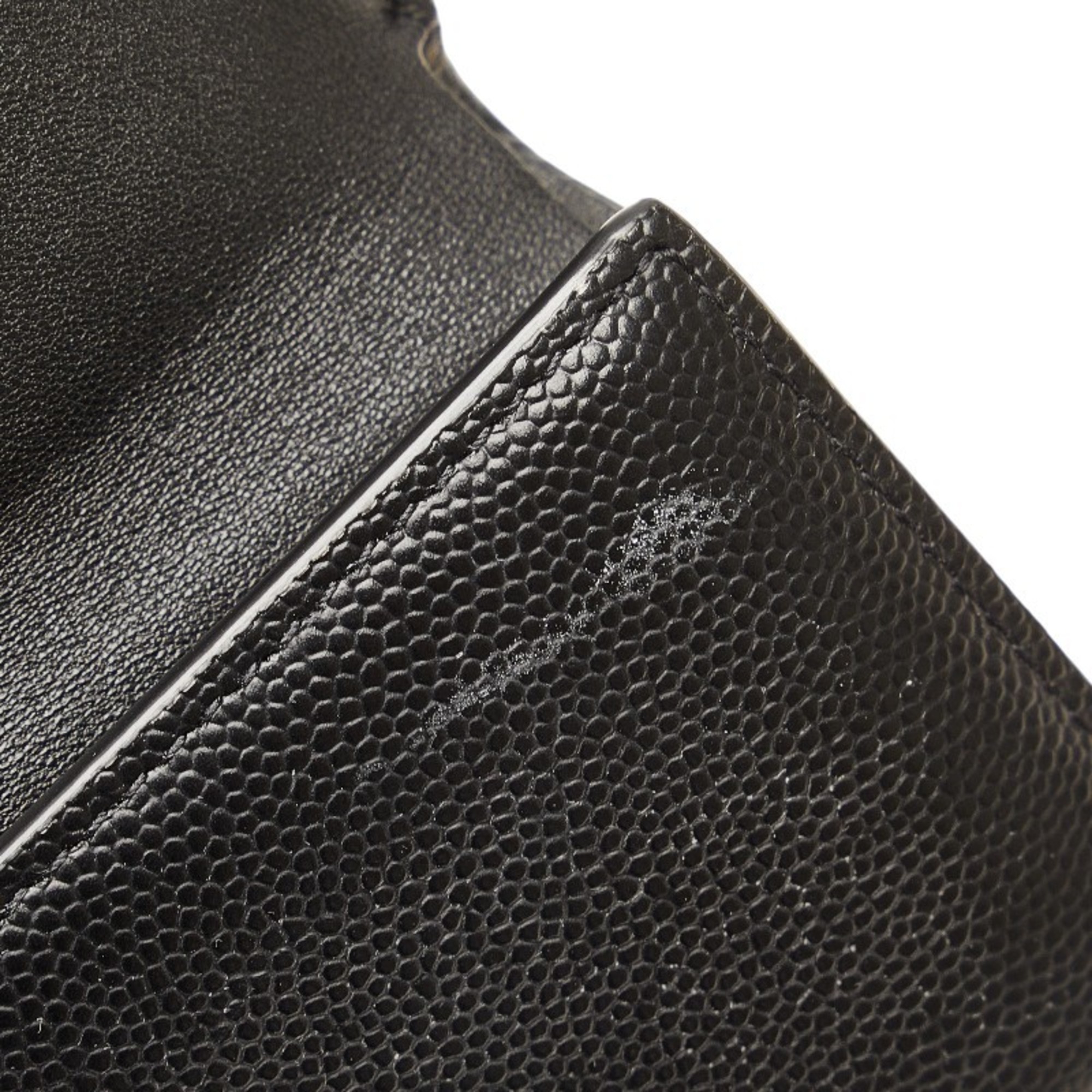 Saint Laurent Trifold Compact Wallet Bi-fold Black Leather Women's SAINT LAURENT