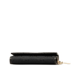 Gucci GG Canvas 6-ring Key Case 154184 Black Leather Women's GUCCI