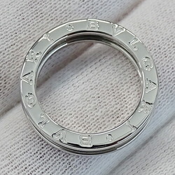 BVLGARI Ring for Women and Men, 750WG B-zero1, White Gold, 1 Band, #52, Approx. Size 12, Polished