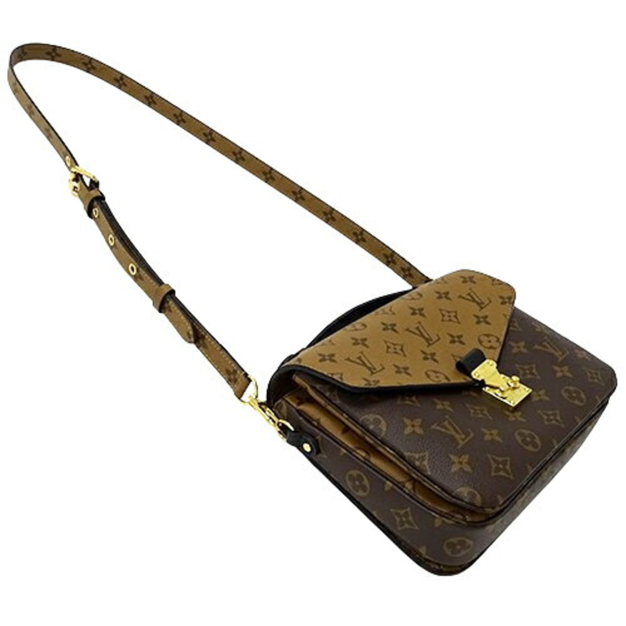 Louis Vuitton LOUIS VUITTON Bag Monogram Reverse Women's Handbag Shoulder 2way Pochette Metis MM M44876 Brown Beige
