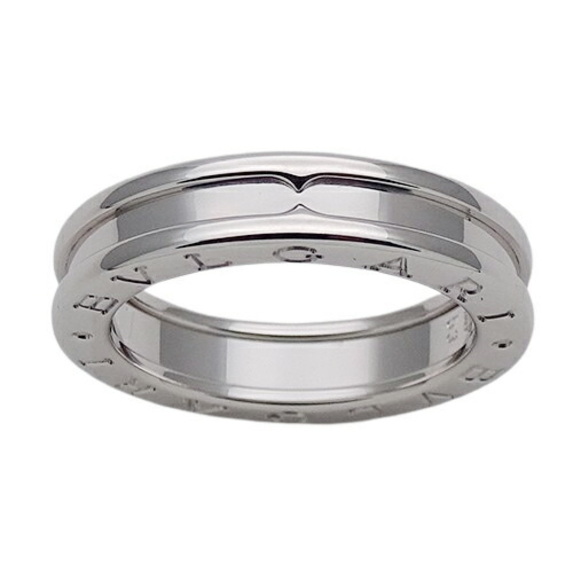 BVLGARI Ring for Women and Men, 750WG B-zero1, White Gold, 1 Band, #53, Approx. Size 13, Polished