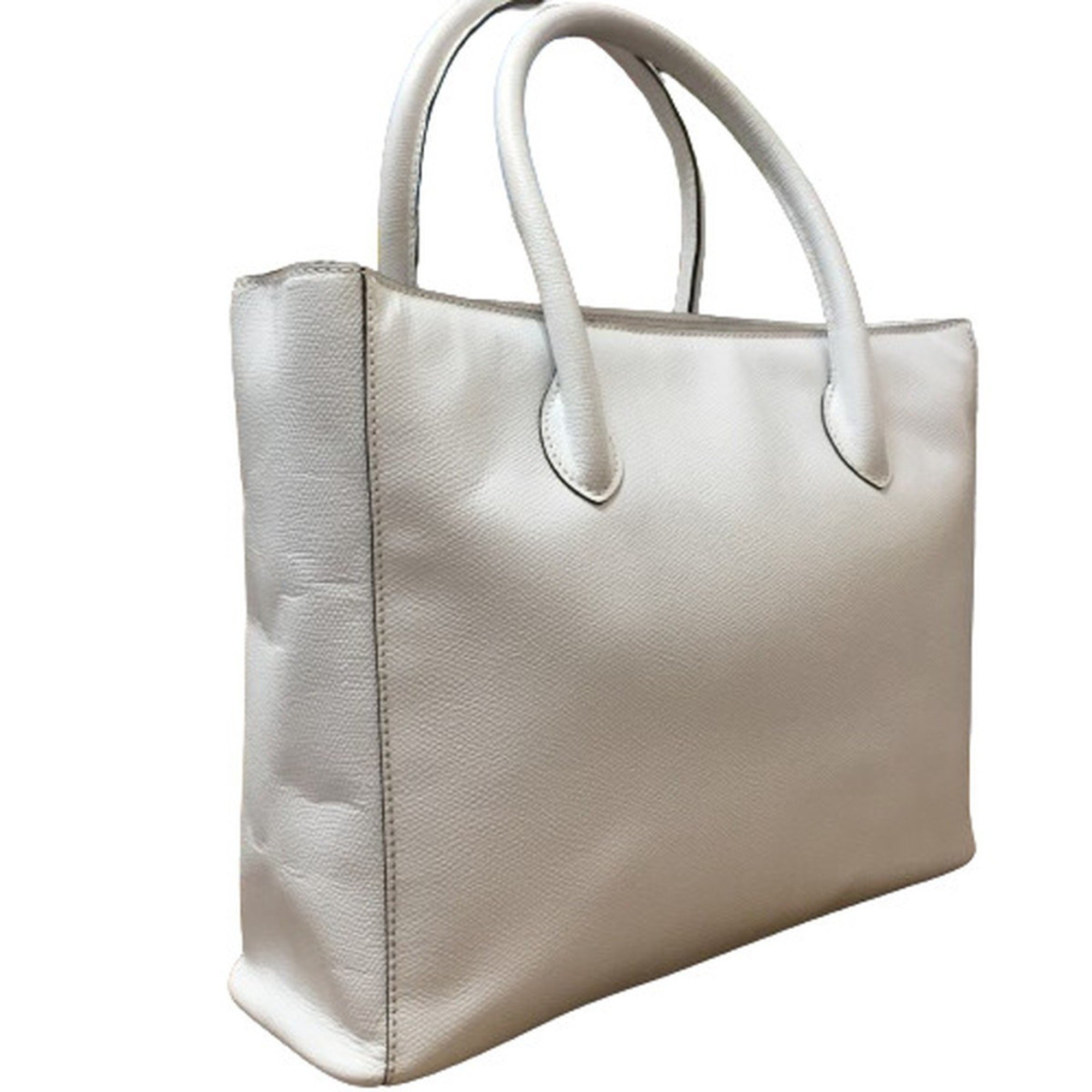 CELINE Handbag Tote Bag Leather White Women's M95 Kaizuka Store IT89QD04ZBN2 RM1341D