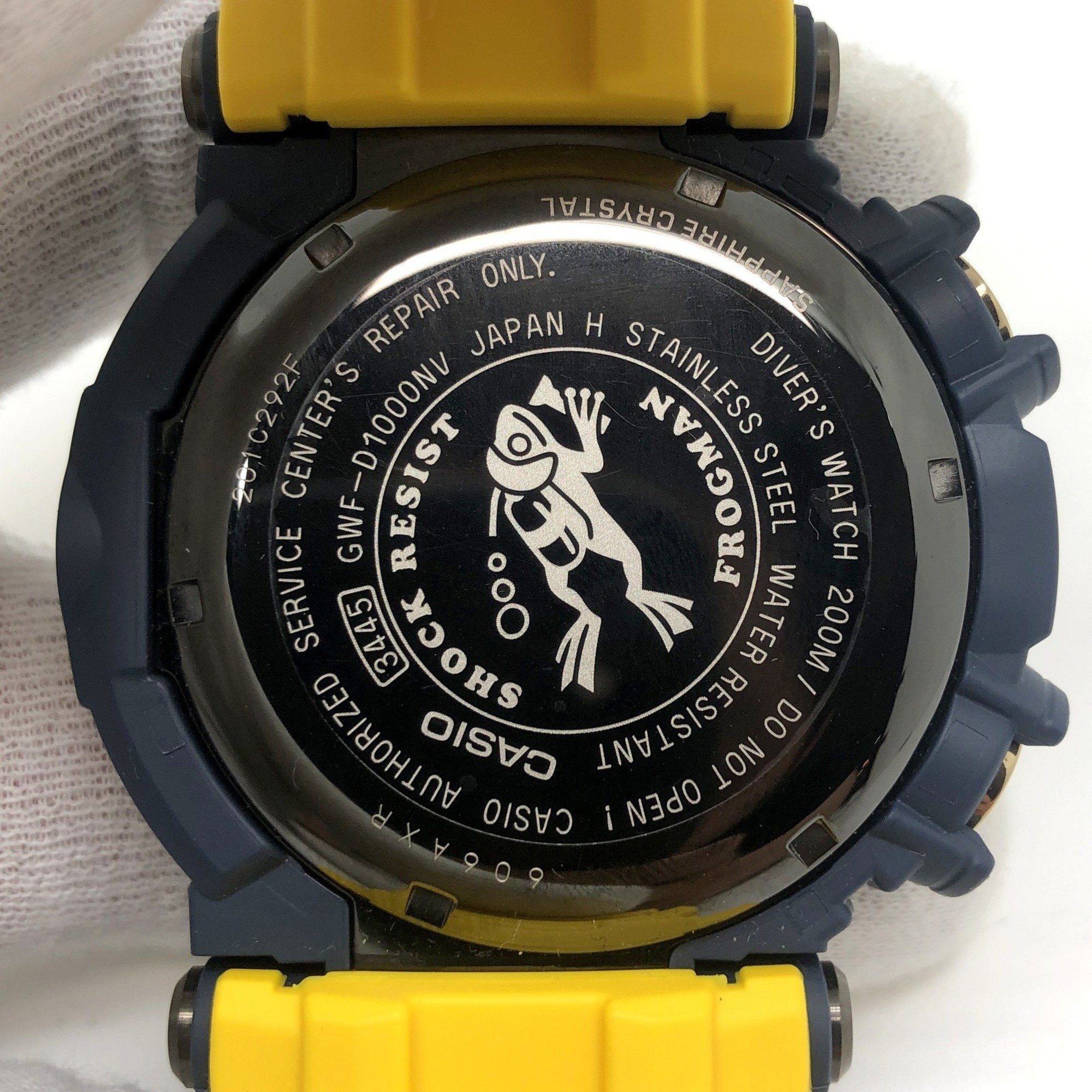 G-SHOCK CASIO Watch GWF-D1000NV-2 Frogman Master in Navy Blue Radio Solar Tough Digital Yellow Men's Diving Mikunigaoka Store IT5BFPVA3M1X