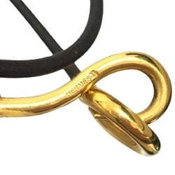 HERMES Jumbo 2-row leather bracelet choker for men and women, accessory, gold black, Kaizuka store IT8SVSUJ74CA RM1276D