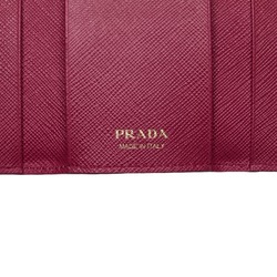 Prada Flower Key Case 1PG222 Pink Multicolor Leather Women's PRADA