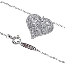 Tiffany & Co. Necklace for women, PT950, diamond, pinched heart, platinum, polished