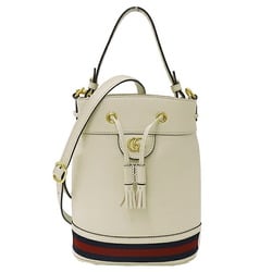 Gucci GUCCI Bag Women's Ophidia Handbag Shoulder 2way Leather GG Small Bucket White 719884 Outing