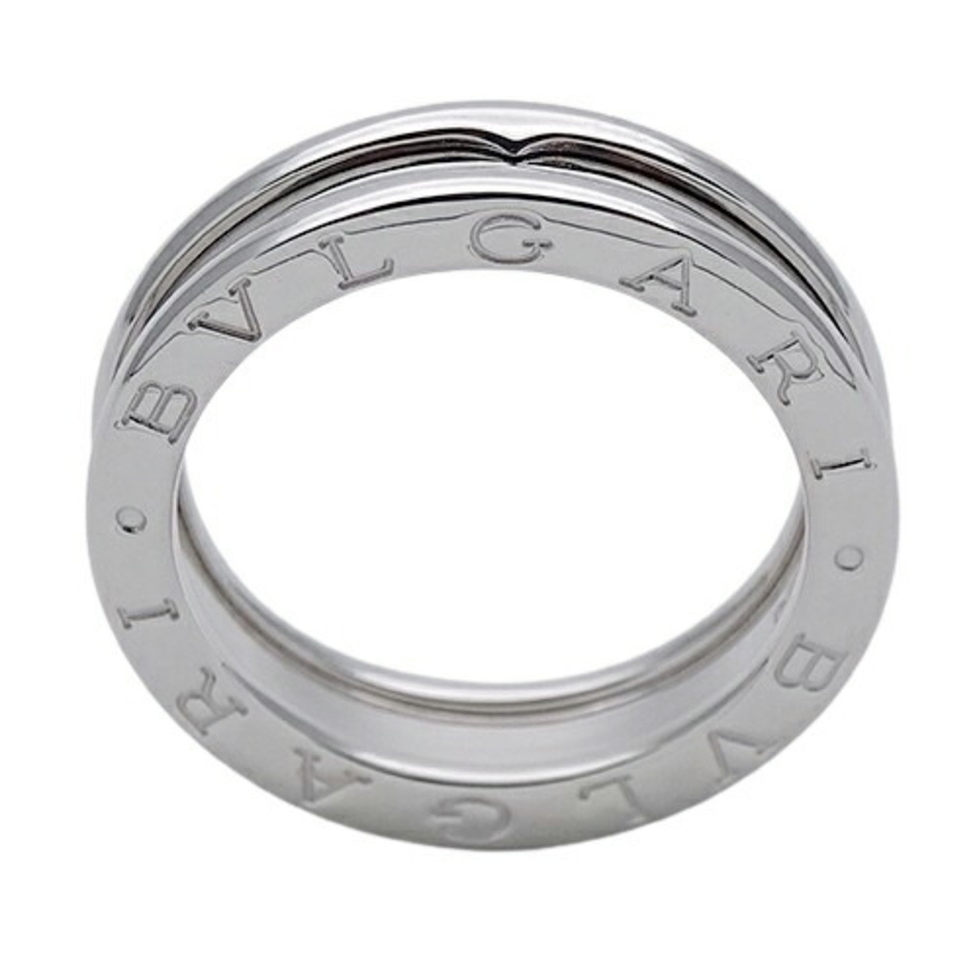 BVLGARI Ring for Women and Men, 750WG B-zero1, White Gold, 1 Band, #52, Approx. Size 12, Polished