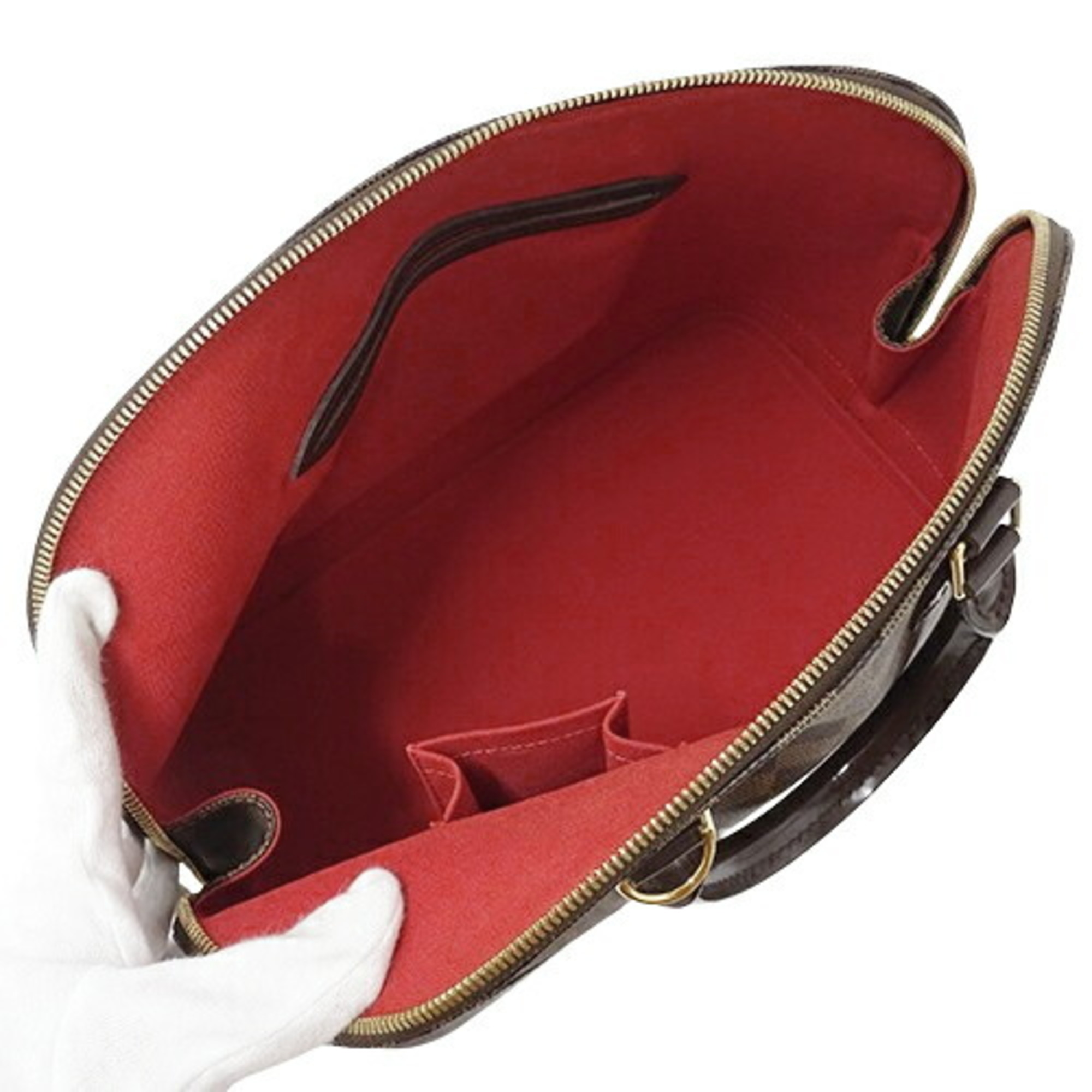 Louis Vuitton Damier Women's Handbag Alma N51131 Brown