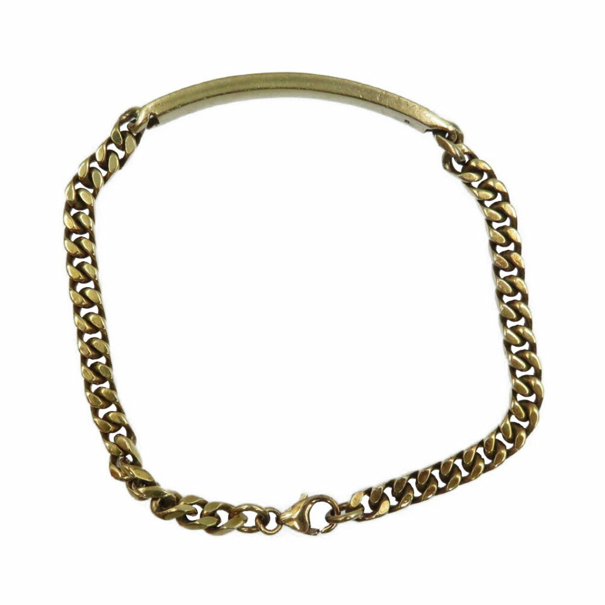Bottega Veneta Chain Plate Silver 925 Gold Bracelet 0163BOTTEGA VENETA