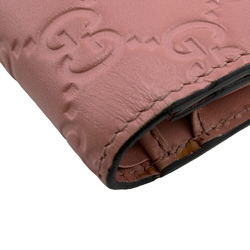 GUCCI 476050 Cherry Compact Wallet GG Supreme Bi-fold Pink Women's
