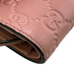 GUCCI 476050 Cherry Compact Wallet GG Supreme Bi-fold Pink Women's