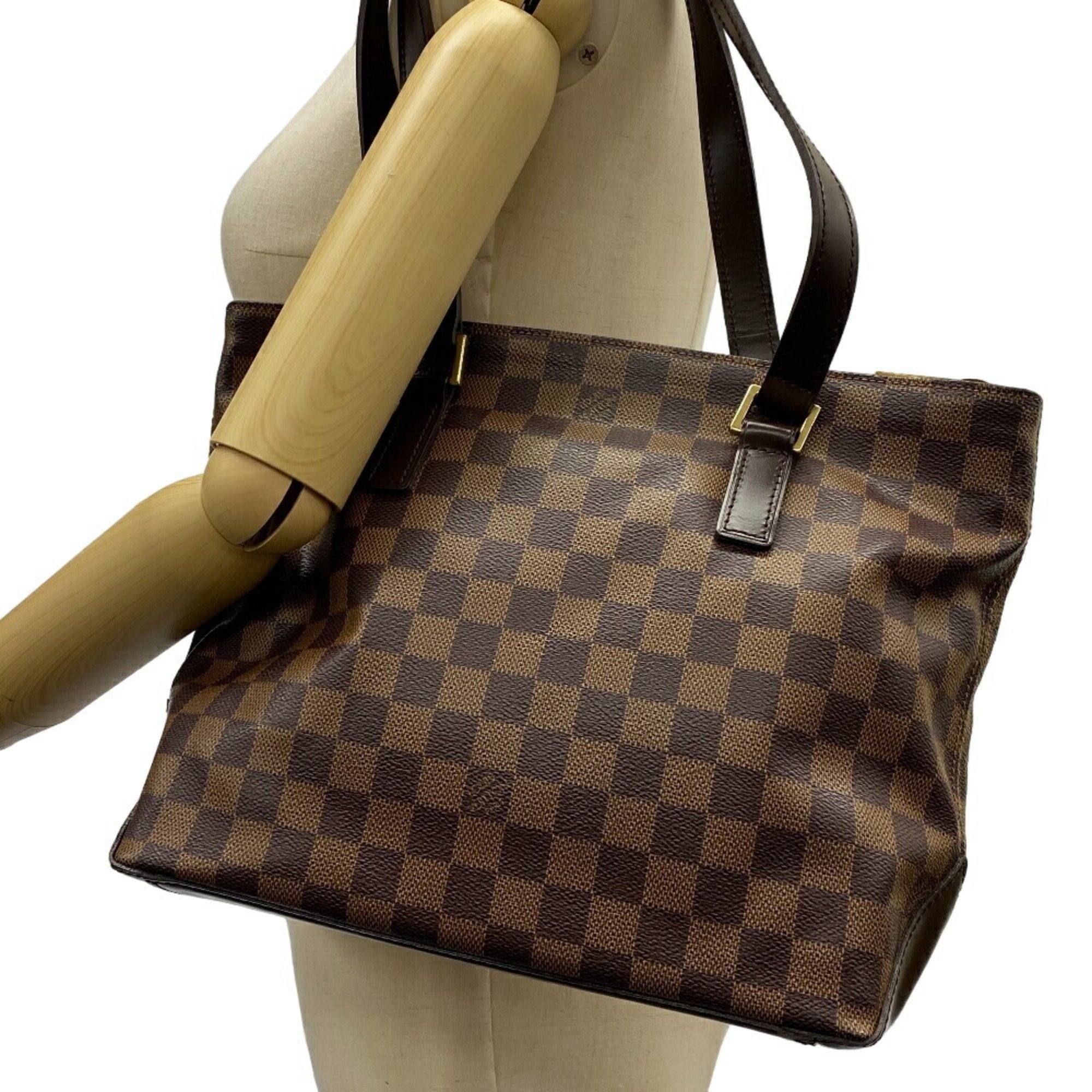 LOUIS VUITTON Louis Vuitton Caba Maison Special Order Damier Tote Bag Brown Women's