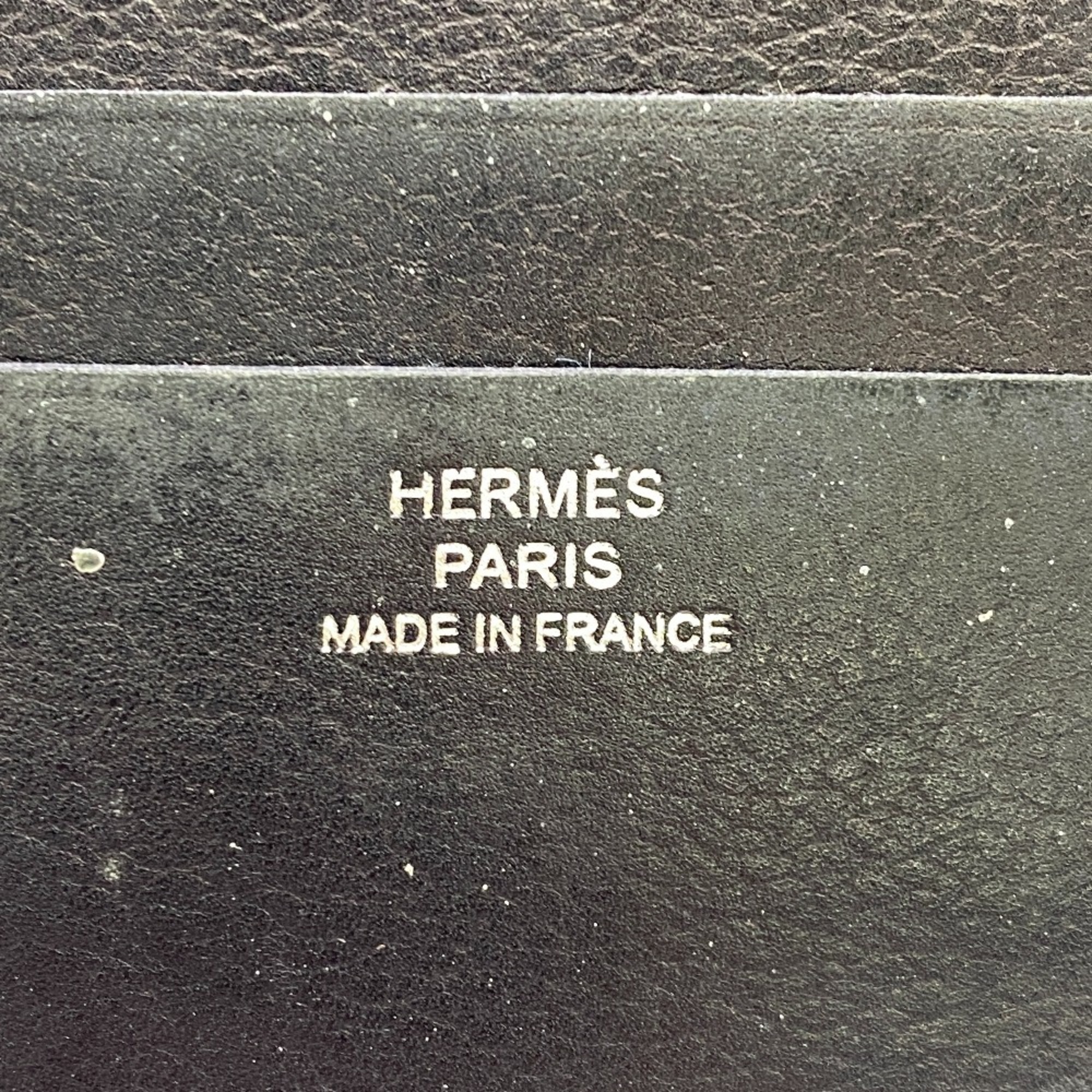 HERMES Hermes Bi-fold Twill Citizen Billfold Black Men's