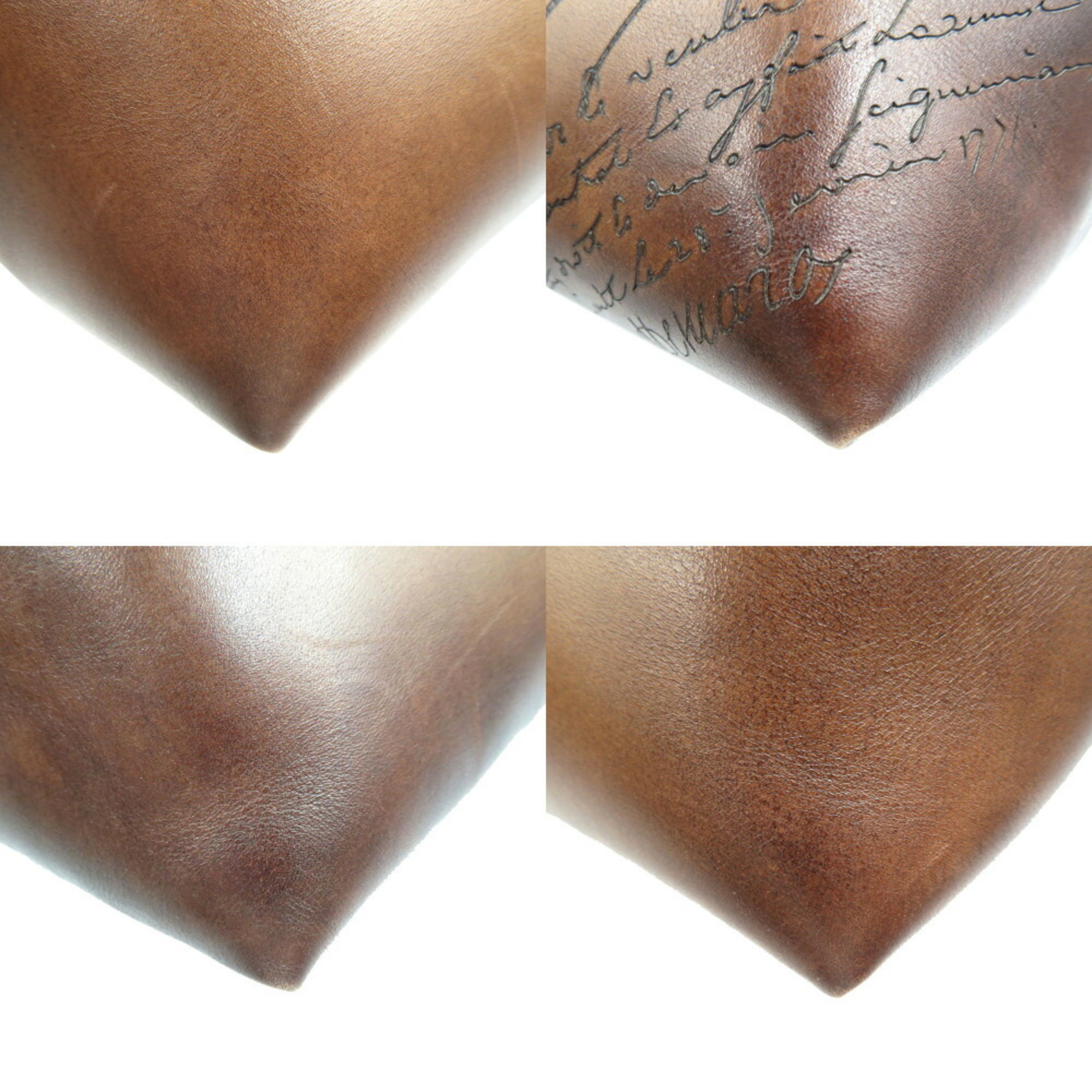 Berluti Leather Brown Clutch Bag 0175BERLUTI